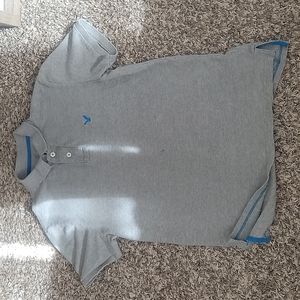 American Eagle Polo Shirt- Heathered Gray
